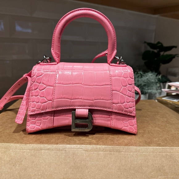 Balenciaga Crocodile Embossed Hourglass Handbag - Picture 3 of 6